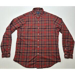 Polo Ralph Lauren Men’s Size Large Madras Plaid Button Down Shirt L/S CustomFit